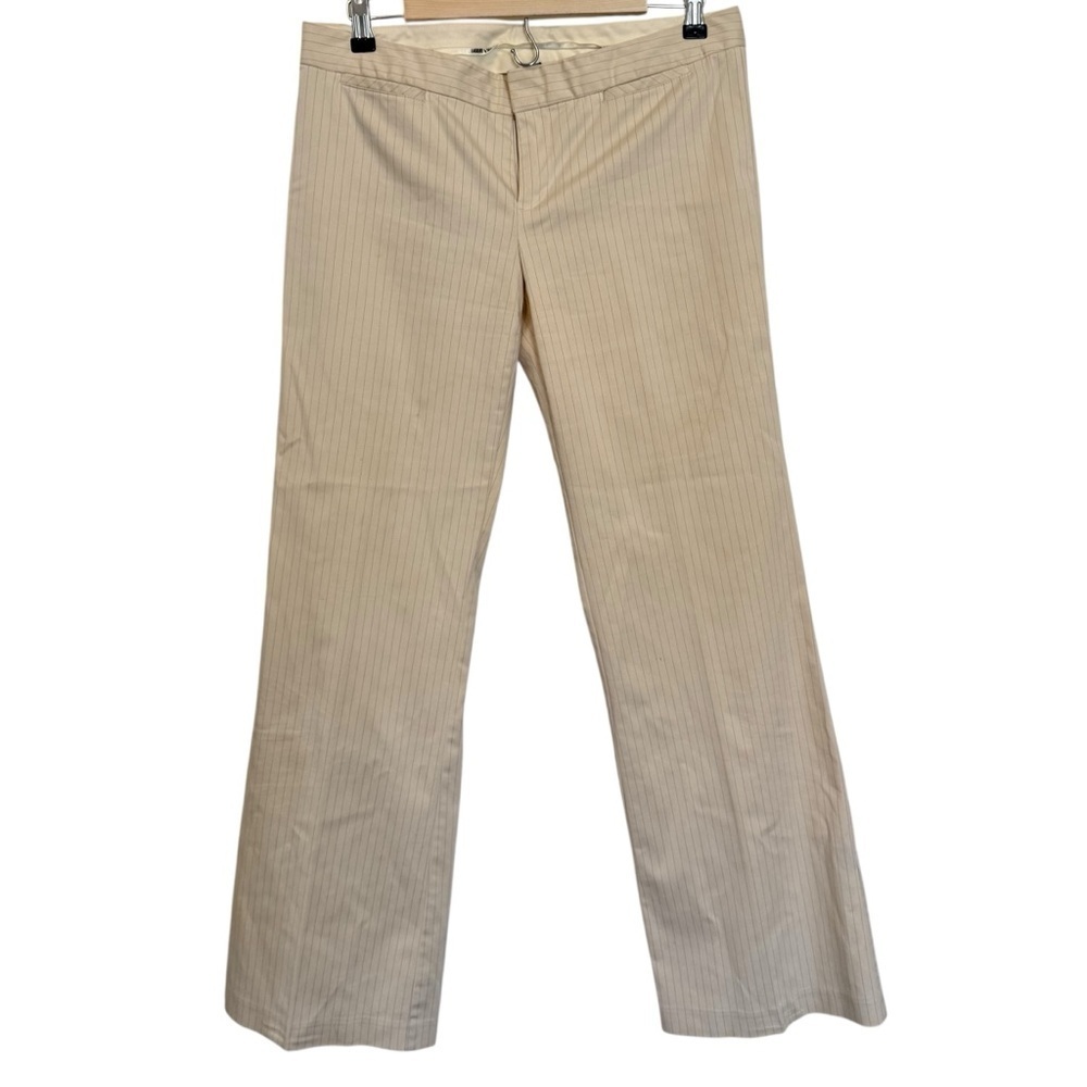 Laundry by Shelli Segal Pants Womens Career Dress Pants Striped Cream SIZE 10 - Picture 3 of 9
